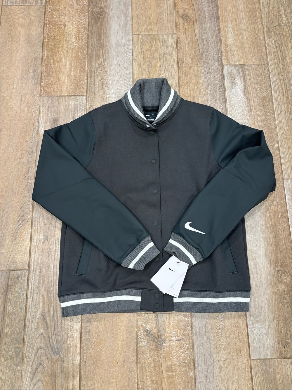 Nike Retro Premium Varsity Jacket ‘Cool Grey’ Women’s Size Medium & Large RARE!